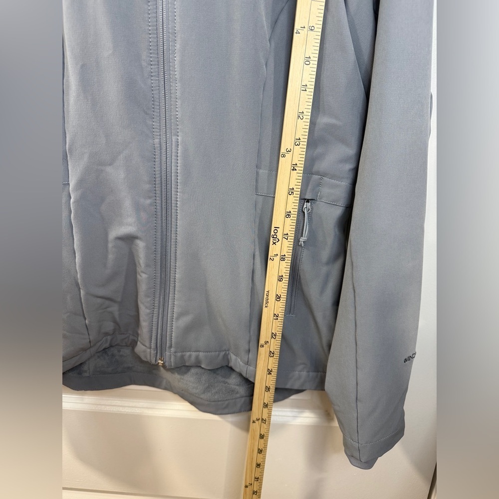 The North Face WindWall Jacket Womens Small Gray Fleece Lined Hooded Coat - Picture 11 of 13